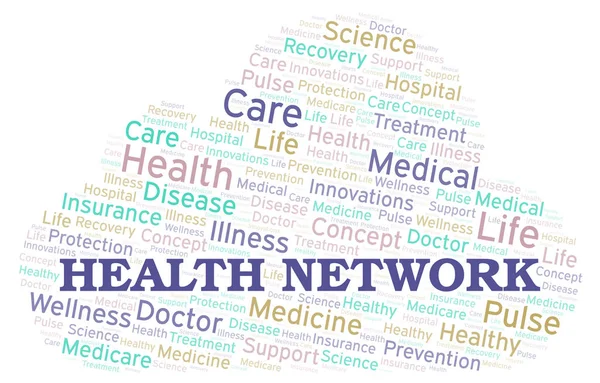 Health Network Word Cloud Wordcloud Made Text Only — Stock Photo, Image