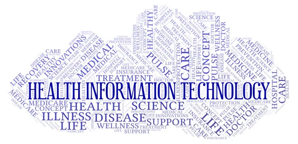 Health Information Technology word cloud. Wordcloud made with text only.