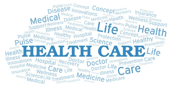 Health Care Word Cloud Wordcloud Made Text Only — Stock Photo, Image