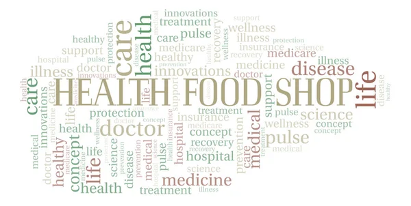 Health Food Shop word cloud. Wordcloud made with text only.