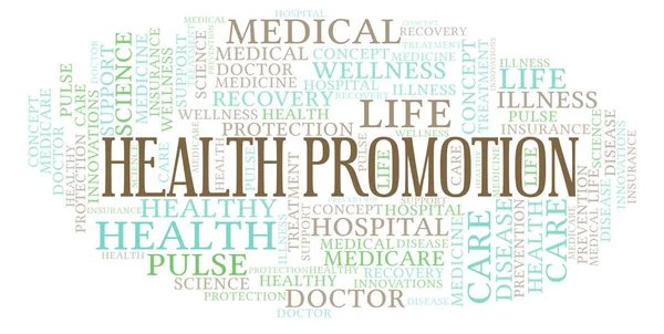 Health Promotion word cloud. Wordcloud made with text only.