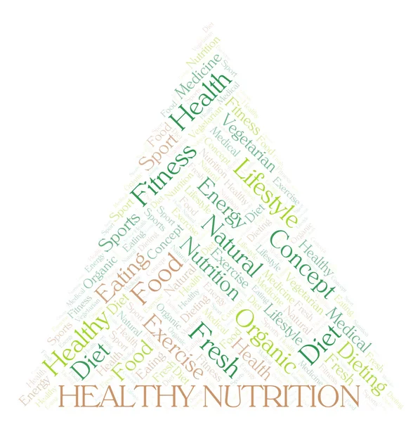 Nuvem Palavras Nutrition Saudável Wordcloud Feito Apenas Com Texto — Fotografia de Stock