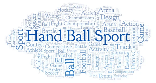 Handballsport Wortwolke Nur Mit Text Gemacht — Stockfoto