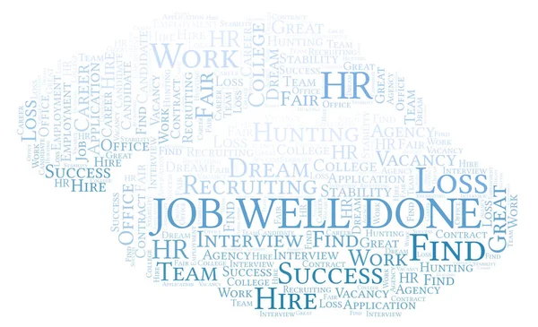 Job Well Done Word Cloud Wordcloud Made Text Only — Stock Photo, Image