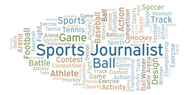 Sports Journalist word cloud. Made with text only.