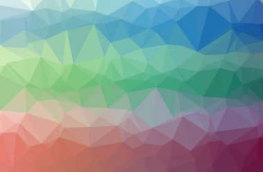 Soyut düşük poli mavi yatay arkaplan çizimi