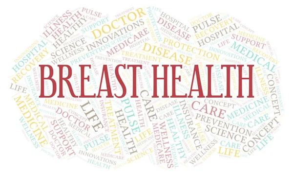 Breast Health Word Cloud Wordcloud Made Text Only — Stock Photo, Image