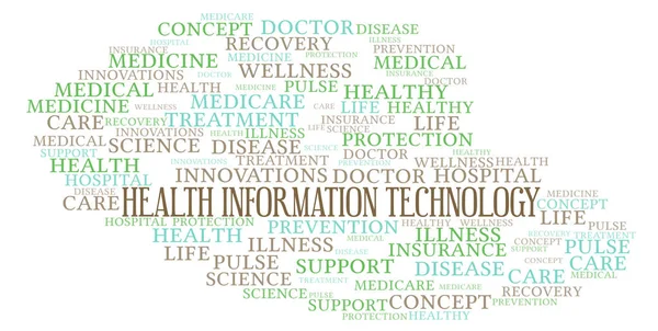 Health Information Technology word cloud. Wordcloud made with text only.