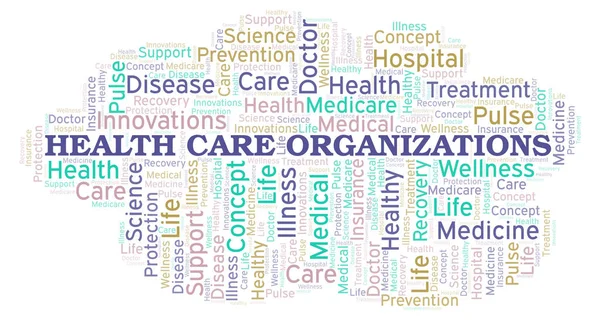 Health Care Organizations word cloud. Wordcloud made with text only.