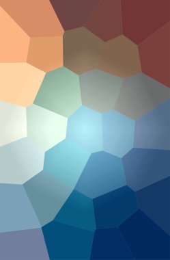 Mavi ve kırmızı dev altıgen dikey arka plan dijital gösterimi.