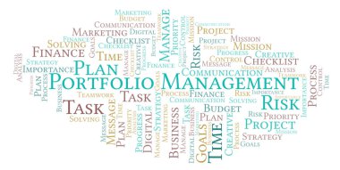 Portföy Yönetimi kelime bulutu, yalnızca metin ile yapılan