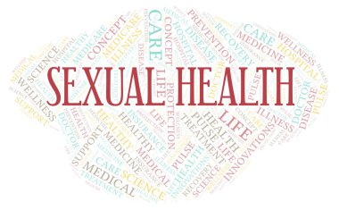 Cinsel sağlık kelime bulutu. Yalnızca metin ile yapılan Wordcloud.