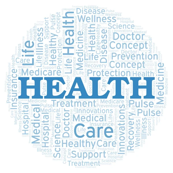 Health Word Cloud Wordcloud Made Text Only — Stock Photo, Image