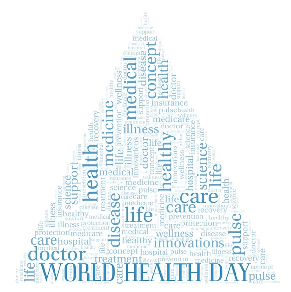 Weltgesundheitstag Wordcloud Nur Mit Text Erstellt — Stockfoto