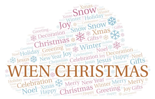 Облако Рождественских Слов Wordcloud Made Text Only — стоковое фото