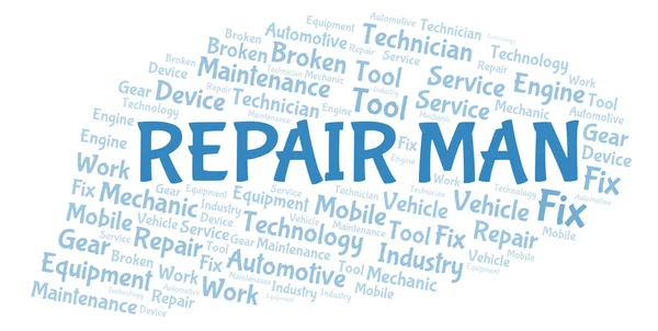 Reparera Mannen Word Cloud Wordcloud Gjorda Med Endast Text — Stockfoto