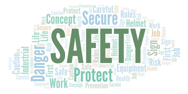 Safety Word Cloud Word Cloud Made Text Only — Stock Photo, Image