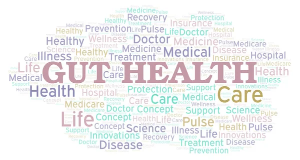 Gut Health word cloud. Wordcloud made with text only.