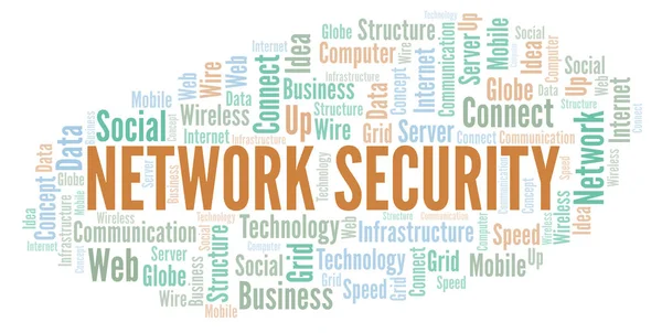 Network Security word cloud. Word cloud made with text only.