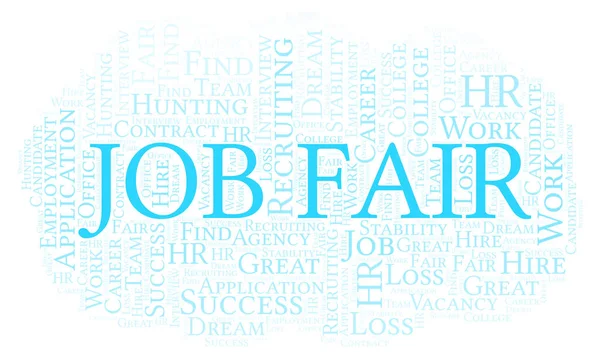 Job Fair word cloud. Wordcloud made with text only.