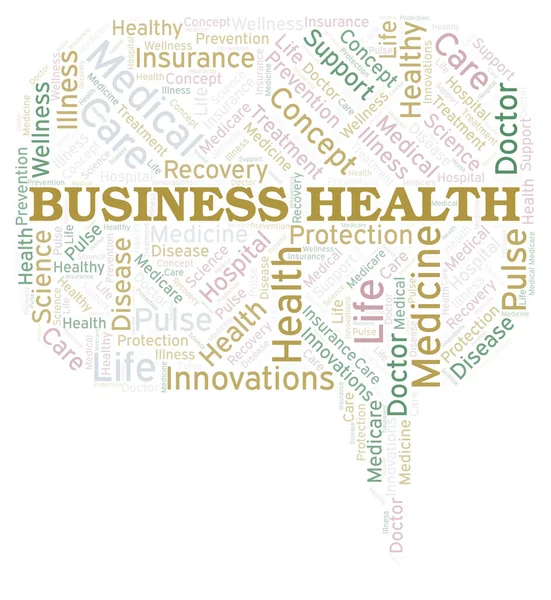 Business Health word cloud. Wordcloud made with text only.