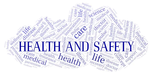 Health Safety Word Cloud Wordcloud Made Text Only — Stock Photo, Image