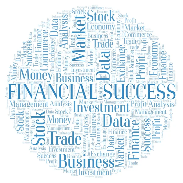 Finansal Başarı Kelime Bulutu Yalnızca Metin Ile Yapılan Wordcloud — Stok fotoğraf