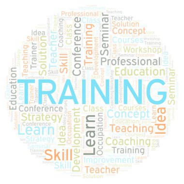 Eğitim kelime bulutu. Yalnızca metin ile yapılan Wordcloud.