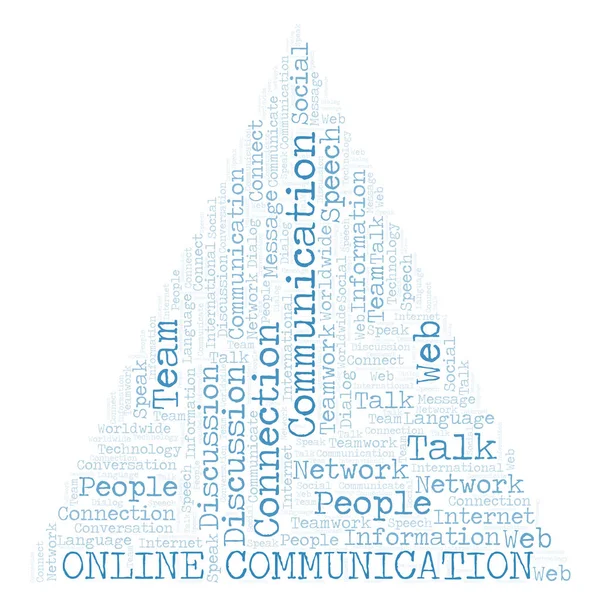 Online Communicatie Word Cloud Wordcloud Gemaakt Met Alleen Tekst — Stockfoto