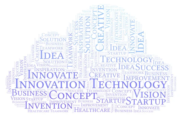 Innovation Technology Word Cloud Gjorda Med Endast Text — Stockfoto