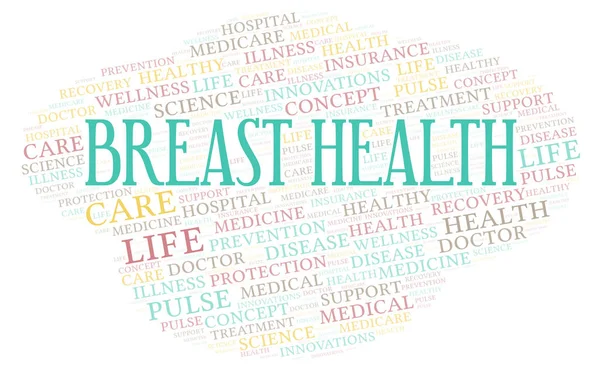 Breast Health Word Cloud Wordcloud Made Text Only — Stock Photo, Image