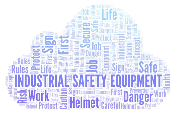 Equipo Seguridad Industrial Word Cloud Nube Palabras Hecha Solo Con —  Fotos de Stock