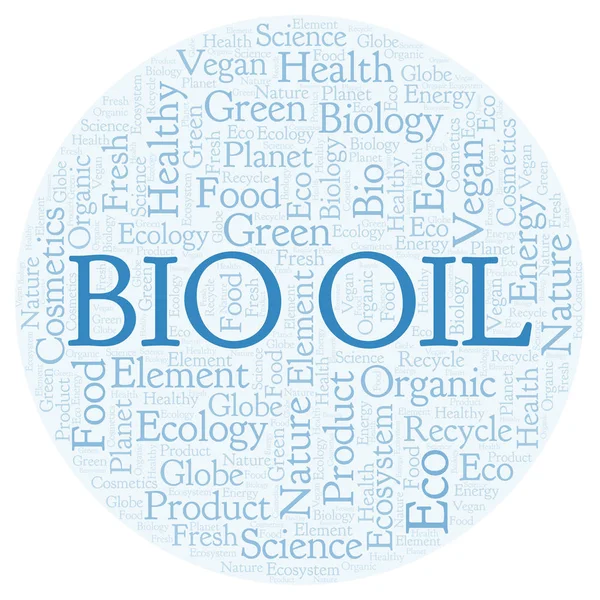 Bio Oil Word Cloud Wordcloud Gjorda Med Endast Text — Stockfoto