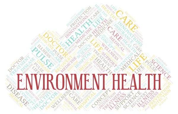 Environment Health Word Cloud Wordcloud Made Text Only — Stock Photo, Image