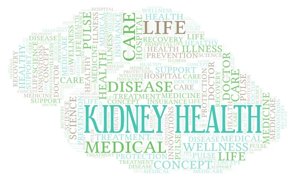 Kidney Health word cloud. Wordcloud made with text only.