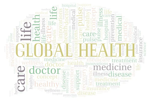 Global Health word cloud. Wordcloud made with text only.