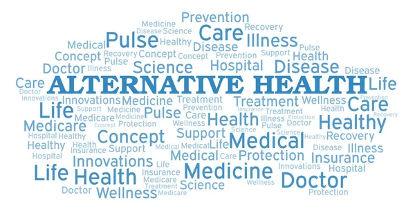 Alternative Health word cloud. Wordcloud made with text only.