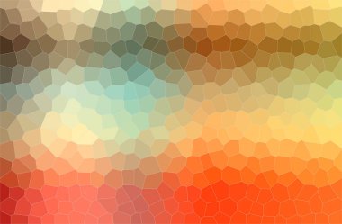 Soyut Turuncu, mavi ve sarı küçük altıgen arka plan resmi