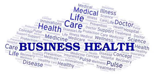 Business Health word cloud. Wordcloud made with text only.