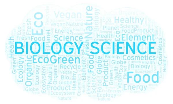 Biology Science Word Cloud Wordcloud Made Text Only — Stock Photo, Image
