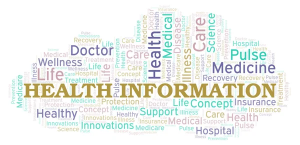 Health Information Word Cloud Wordcloud Made Text Only — Stock Photo, Image