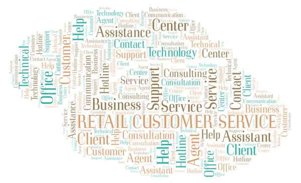 Retail Customer Service Word Cloud Wordcloud Made Text Only — Stock Photo, Image
