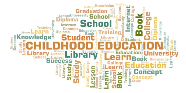 Educación Infantil Word Cloud Wordcloud Hecho Solo Con Texto —  Fotos de Stock
