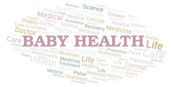 Nube Palabras Baby Health Wordcloud Hecho Solo Con Texto — Foto de Stock