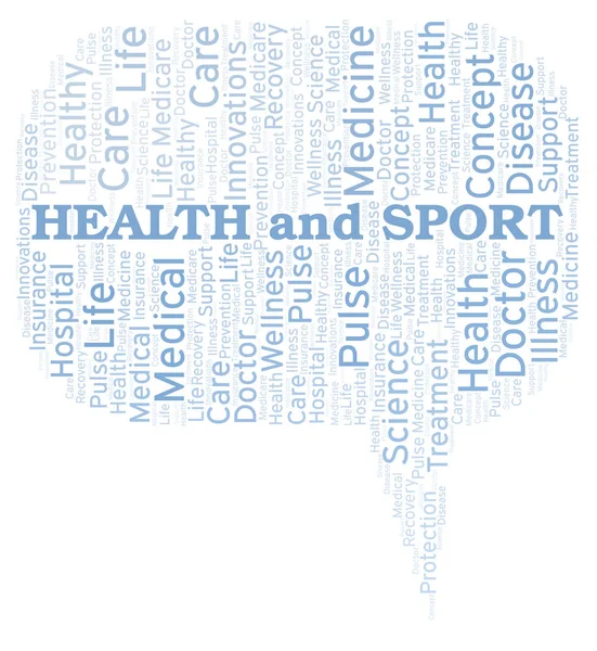 Zdrowie Sport Słowo Cloud Projekt Wykonany Tylko Tekst — Zdjęcie stockowe