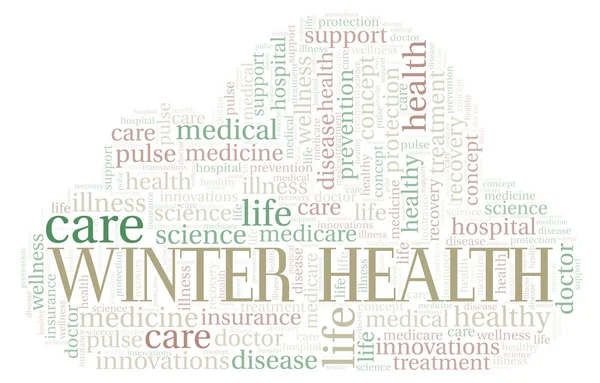 Winter Health word cloud. Wordcloud made with text only.