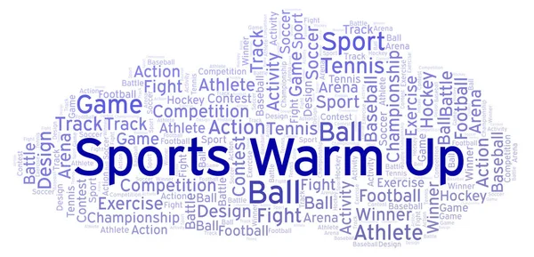 Sportowe Warm Słowo Cloud Wykonane Tylko Tekst — Zdjęcie stockowe