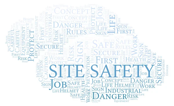 Site Safety Word Cloud Word Cloud Made Text Only — Stock Photo, Image