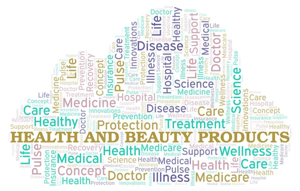 Health And Beauty Products word cloud. Wordcloud made with text only.