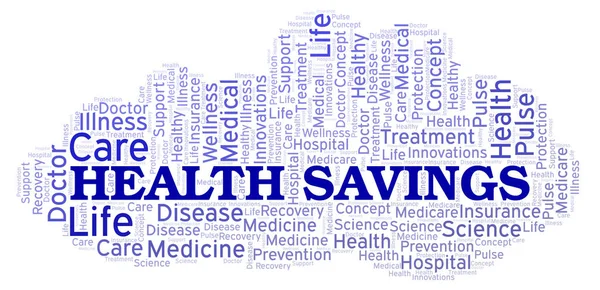 Health Savings word cloud. Wordcloud made with text only.